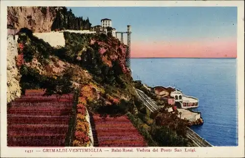 Ak Grimaldi di Ventimiglia Liguria, Balzi Rossi, Ponte San Luigi