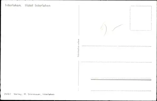 Ak Interlaken Kanton Bern Schweiz, Hotel Interlaken