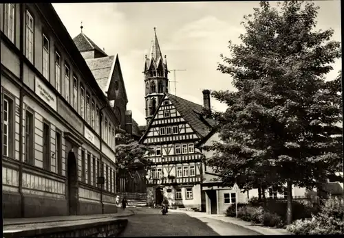 Ak Arnstadt in Thüringen, Liebfrauenkirche und alte Papiermühle, Fachwerkhaus