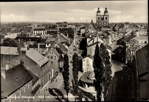 Ak Lutherstadt Wittenberg, Blick vom Turm der Schlosskirche