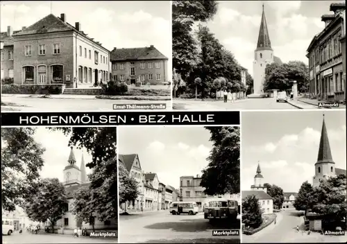 Ak Hohenmölsen im Burgenlandkreis, Ernst-Thälmann-Straße. Altmarkt, Marktplatz
