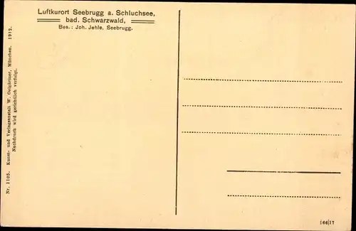 Künstler Ak Seebrugg Schluchsee Schwarzwald, Gasthof Jehle, Teichpartie, Panorama, Bes. Joh. Jehle