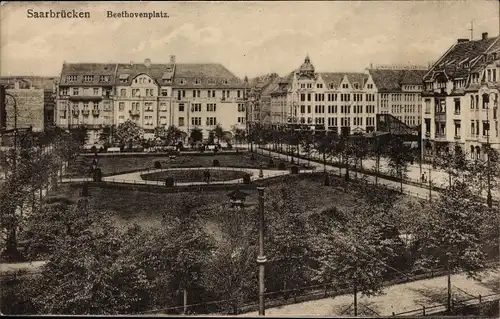 Ak Saarbrücken im Saarland, Beethovenplatz