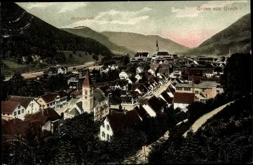 Ak Bad Urach in der Schwäbischen Alb, Panorama vom Ort