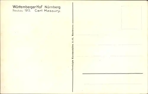 Litho Nürnberg in Mittelfranken Bayern, Württemberger Hof, Gartenrestaurant