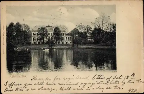 Ak Lehmkuhlen in Schleswig Holstein, Blick zum Haus am See