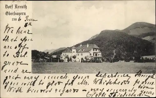 Ak Kreuth am Tegernsee Oberbayern, Teilansicht, Gebäude