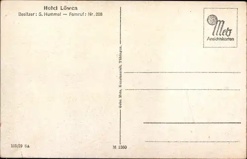 Ak Zell im Wiesental, Hotel Löwen