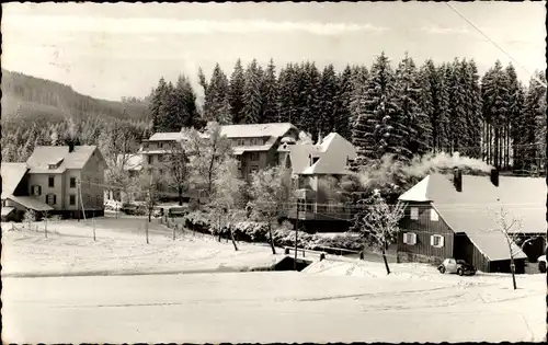 Ak Herrenwies Forbach im Schwarzwald Baden, Sanatorium, Winter