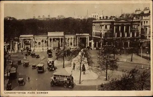 Ak London City England, Hyde Park Corner