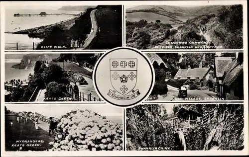 Wappen Ak Shanklin Isle of Wight England, Cliff Walk, Old Village, Chine