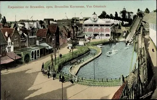Ak Brüssel, Weltausstellung 1910, Toboggan, Wasserrutsche