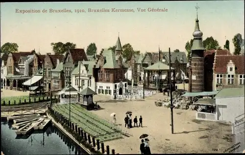 Ak Bruxelles Brüssel, Exposition 1910, Bruxelles Kermesse, Vue Generale