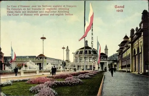 Ak Gent Ostflandern, Weltausstellung 1913, Section Anglaise, Ehrenhalle