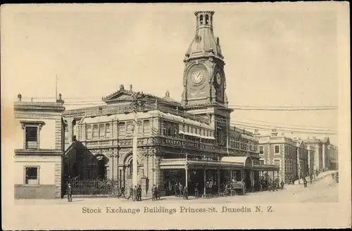 Ak Dunedin Neuseeland, Stock Exchange Buildings Princes St.