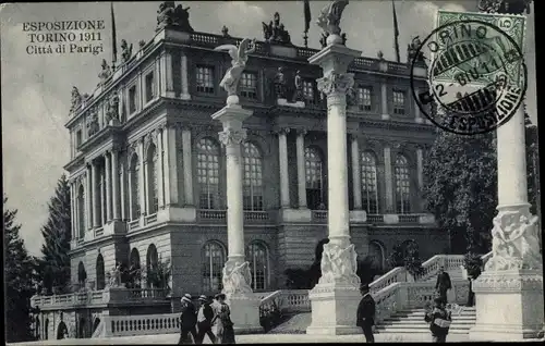 Ak Torino Turin Piemonte, Exposizione Internazionale 1911, Citta di Parigi