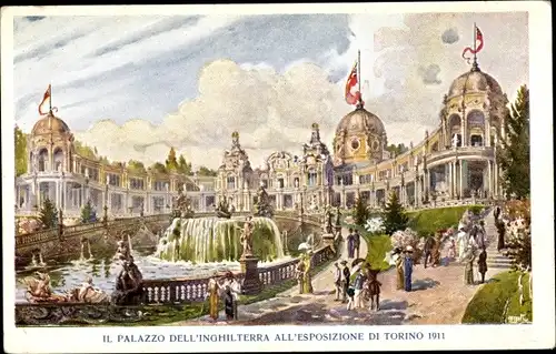 Künstler Ak Torino Turin Piemonte, Exposizione Internazionale 1911, Il Palazzo dell'Inghilterra