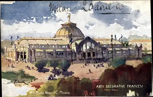 Künstler Ak Milano Mailand Lombardia, Exposizione 1906, Arti Decorative Francesi