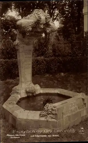 Ak Paris, Exposition des Arts Décoratifs 1925, La Fontaine du Rire