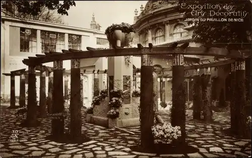Ak Paris Frankreich, Exposition des Arts Decoratifs, Jardin du Pavillon de Nice, Expo 1925