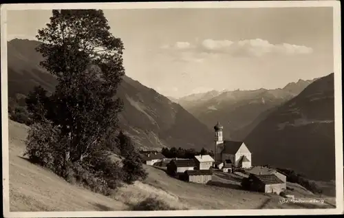 Ak Bartholomäberg Vorarlberg, Teilansicht mit Kirche