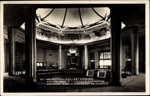 Ak Anvers Antwerpen, Exposition, Wereldtentoonstelling, Weltausstellung 1930, Eerehof Cour d'honneur
