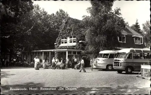 Ak Renswoude Utrecht Niederlande, Hotel Restaurant De Dennen, Busse