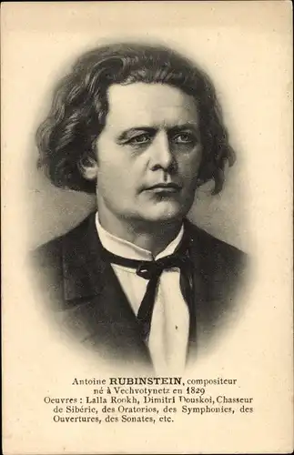 Ak Komponist Antoine Rubinstein, Portrait