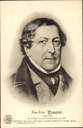 Ak Komponist Joachim Rossini, Portrait