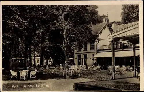 Ak Ter Apel Groningen, Tuin Hotel Boschhuis