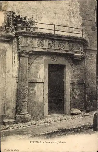 Ak Pézenas Hérault, Porte de la Juiverie