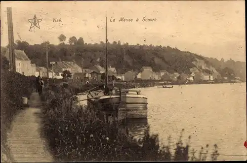 Ak Visé Wallonien Lüttich, La Meuse a Souvré