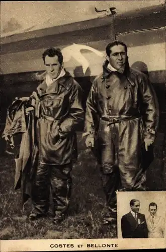 Ak Costes et Bellonte, Flugpioniere, Flugzeug