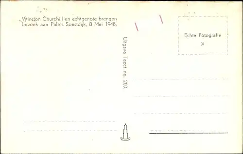 Ak Juliana der Niederlande, Kinder, Winston Churchill, Paleis Soestdijk 1948