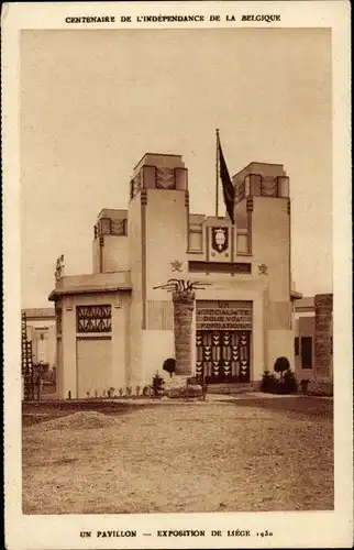 Ak Liege, Weltausstellung 1930, Vue d'un Pavillon