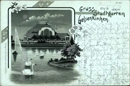 Mondschein Litho Gelsenkirchen, Stadtgarten