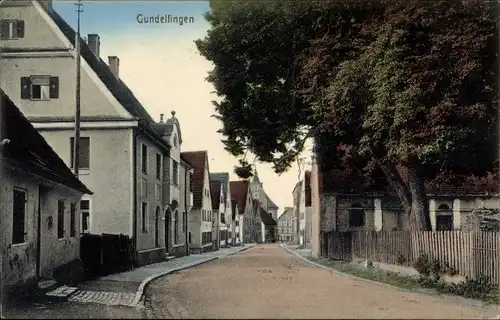 Ak Gundelfingen an der Donau Schwaben, Straßenpartie