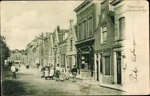 Ak Vlaardingen Südholland, Schiedamsche Weg