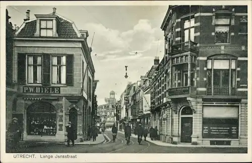 Ak Utrecht Niederlande, Lange Jansstraat, Geschäft P. W. Hiele