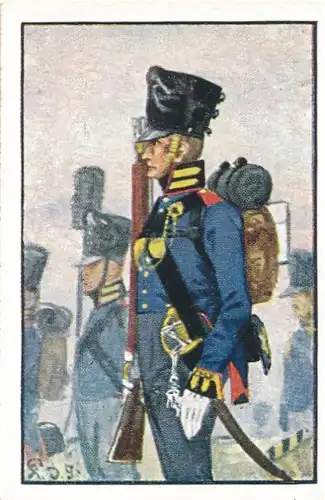 Sammelbild Deutsche Uniformen, Deutsche Freiheitskriege Serie 9 Bild 49, Preuß. Garde Artillerie