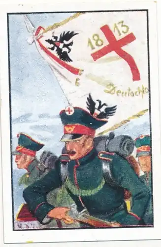 Sammelbild Deutsche Uniformen, Deutsche Freiheitskriege Serie 34 Bild 203, Lübecker Freiw. Jäger