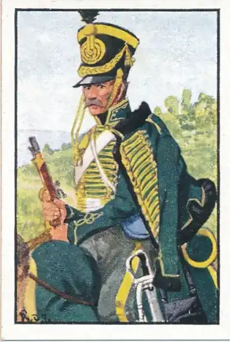 Sammelbild Deutsche Uniformen, Deutsche Freiheitskriege Serie 26 Bild 156, Husaren Regt. Cumberland