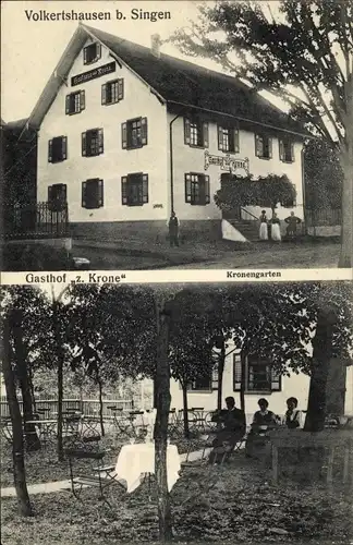 Ak Volkertshausen Baden Württemberg, Gasthof zur Krone, Kronengarten