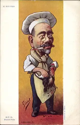 Künstler Ak Sirat, Französischer Politiker Maurice Rouvier, Karikatur, Dreyfus Affäre