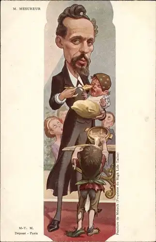 Künstler Ak Sirat, Gustave Mesureur, Président du Parti radical-socialiste, Karikatur