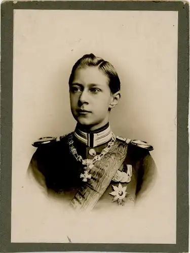 Kabinett Foto Kronprinz Wilhelm von Preußen, Uniform, Orden
