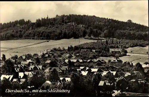 Ak Ebersbach Neugersdorf in Sachsen, Panorama mit dem Schlechteberg