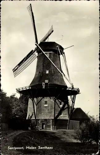 Ak Santpoort Nordbrabant, Molen Santhaas