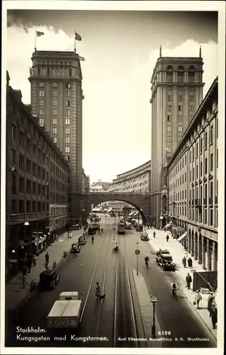 Ak Stockholm Schweden, Kungsgatan med Kungstornen