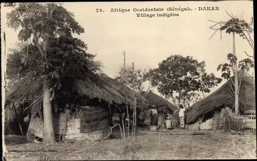 Ak Dakar Senegal, Environs, Afrique Occidentale, Village indigène